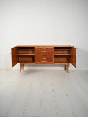 Sideboard scandinavo in teak e rovere 2