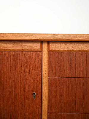 Sideboard scandinavo in teak e rovere 6