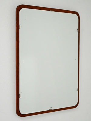 Specchio scandinavo con cornice in teak 1