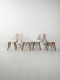 Set di quattro sedie scandinave in lana bouclé 3