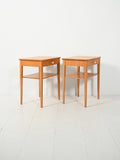 Coppia di comodini scandinavi in faggio 3