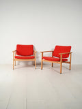 Coppia di poltrone danesi di Arne Jacobsen, 1965 1
