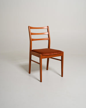 Set di 4 sedie da pranzo scandinave in teak