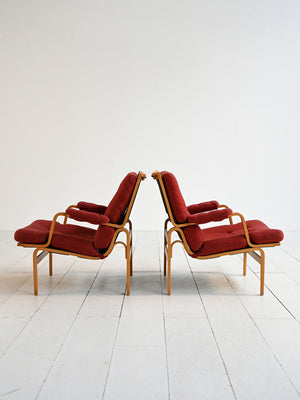 Coppia di poltrone “Ingrid” di Bruno Mathsson per Dux, anni ’60 4