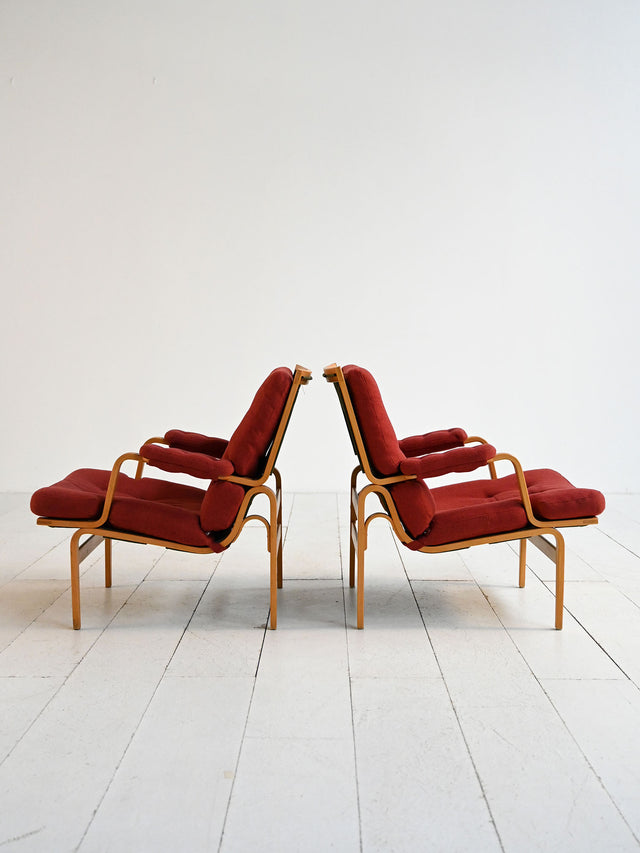 Coppia di poltrone “Ingrid” di Bruno Mathsson per Dux, anni ’60