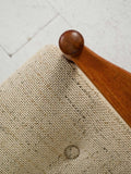 Coppia di poltrone danesi con cuscini beige anni 50 3