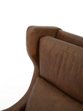 Coppia di poltrone danesi in pelle color testa di moro 5