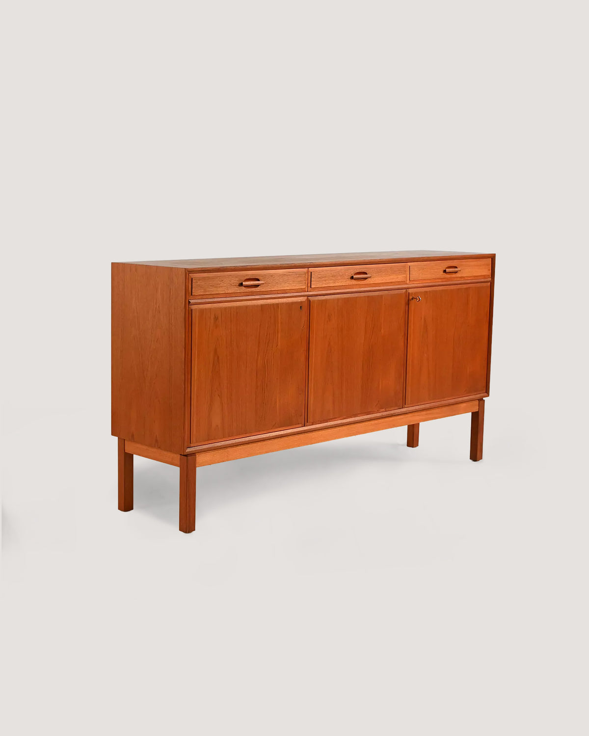 Sideboard scandinavo in teak, anni ’50-’60