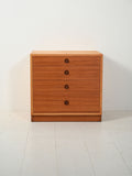 Cassettiera danese in faggio e teak di Børge Mogensen 1