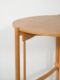 Coffee table scandinavo rotondo in betulla di Karl Andersson & Söner 4