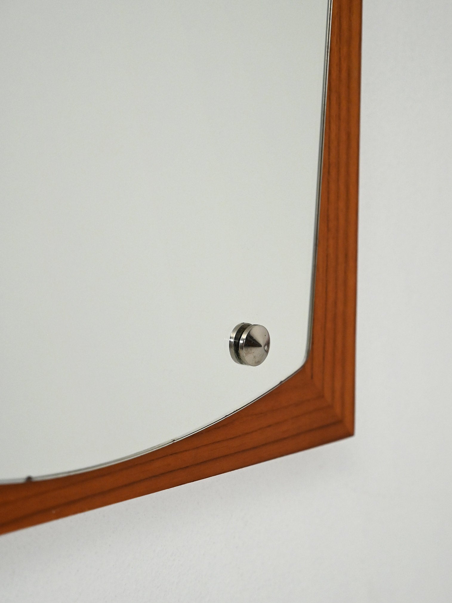 Specchio scandinavo da parete anni ’50 in mogano 2
