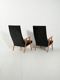 Coppia di poltrone scandinave anni 50-60 con schienale alto 4