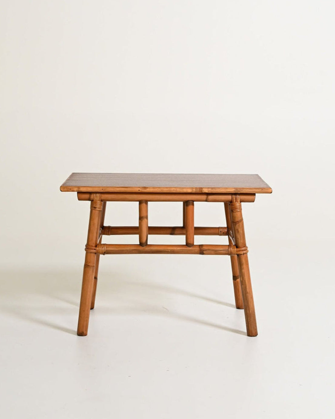 Tavolino in bambù e legno anni '60