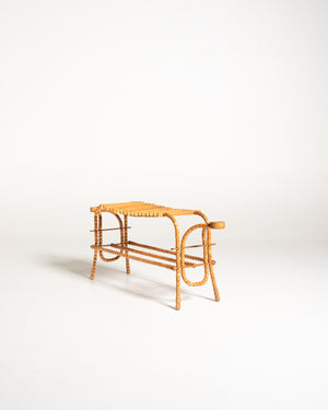Portafiori scandinavo in betulla e olmo, anni ’40