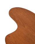 Tavolino con top dalla forma organica in teak e ottone, anni ’50-’60 8