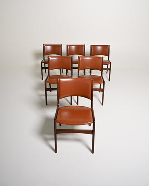 Set di sei sedie danesi "Modello 89" di Erik Buch per Anderstrup Møbelfabrik, anni '60