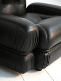Poltrone in pelle nera e acciaio tubolare anni ’70 6