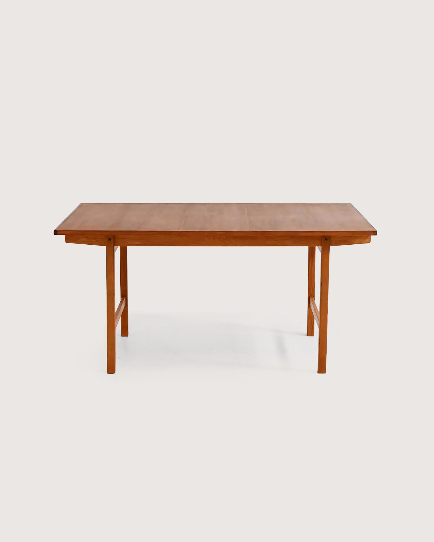 Tavolo scandinavo allungabile in teak e rovere anni ’60