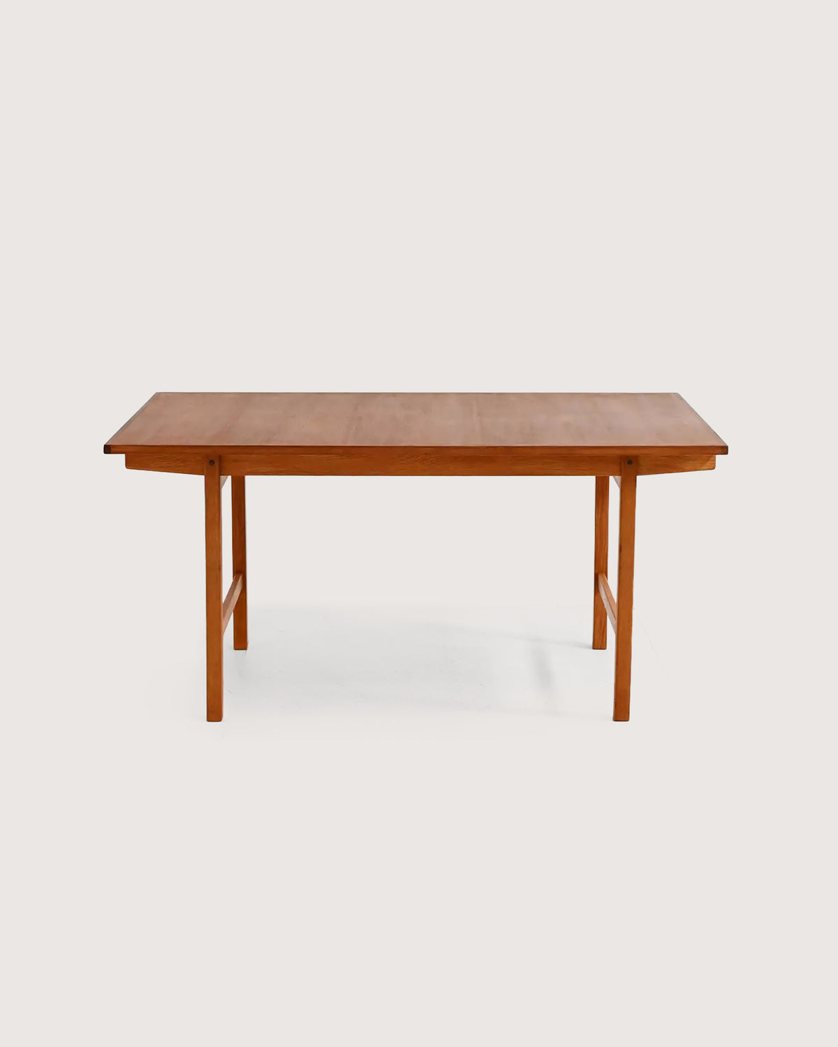 Tavolo scandinavo allungabile in teak e rovere anni ’60