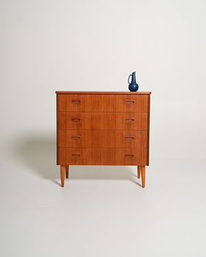 Cassettiera svedese in teak, anni '50