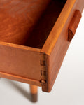 Scrivania scandinava in teak con allunga a ribalta, anni ’50/’60