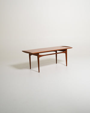 Tavolino da caffè di Tove & Edvard Kind-Larsen in teak, Danimarca, anni '60
