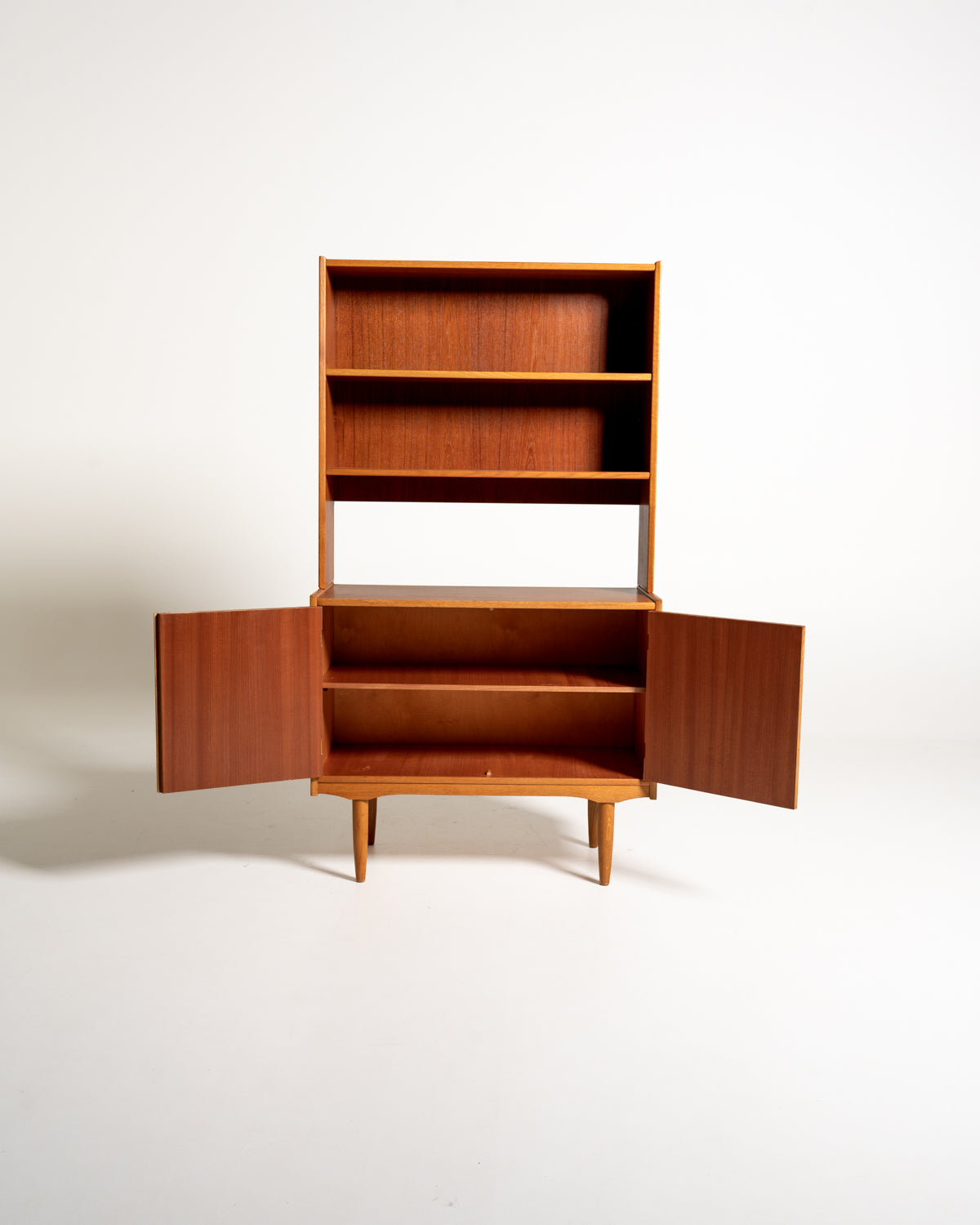 Libreria in teak e rovere, Scandinavia, anni ’50/’60