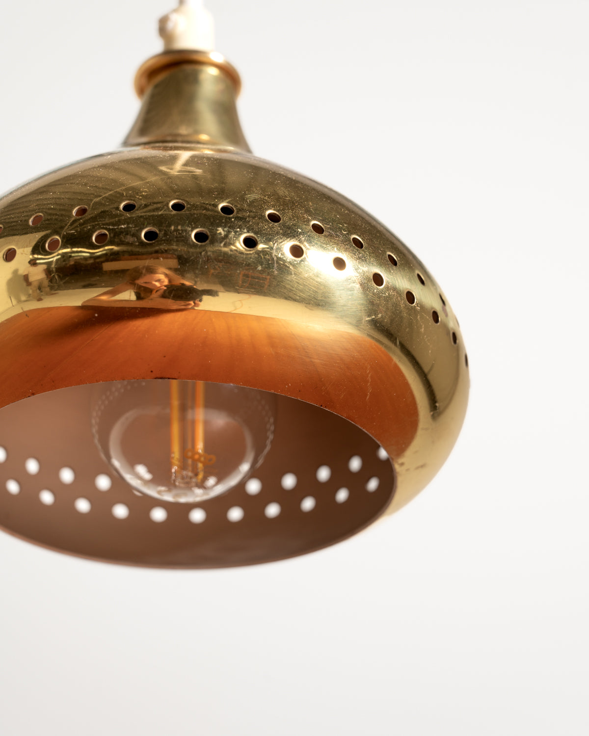 Lampada a sospensione in ottone di Scandi-Lamp, anni ’60/’70