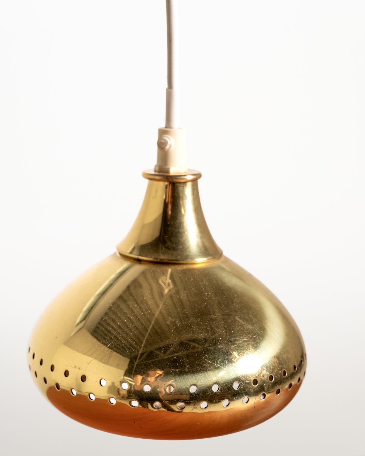 Lampada a sospensione in ottone di Scandi-Lamp, anni ’60/’70
