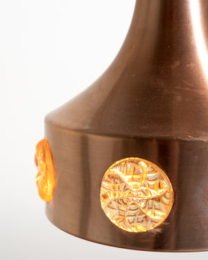 Lampada a sospensione svedese in metallo e vetro, anni ’60/’70