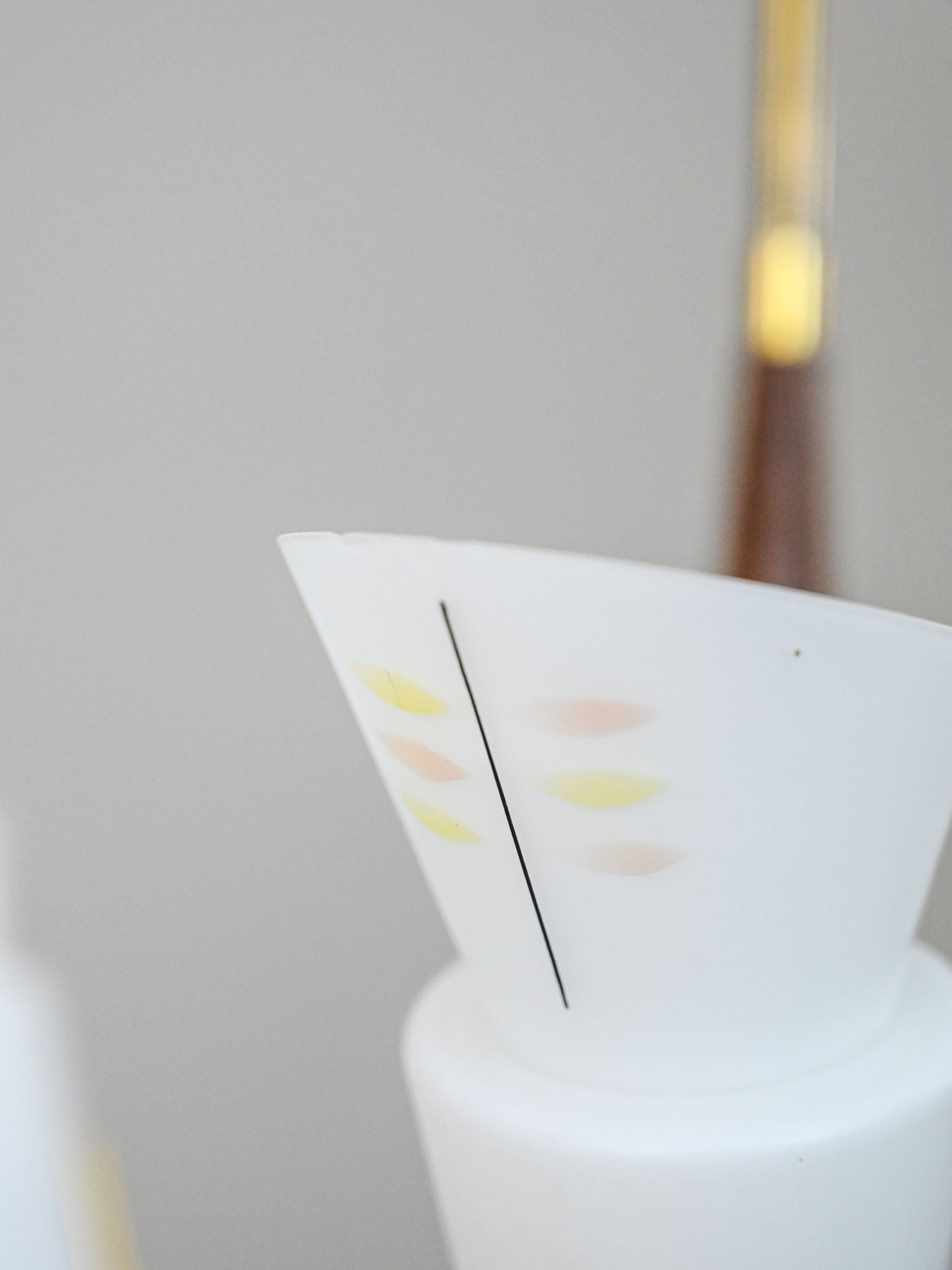 Lampada a sospensione vintage con opaline