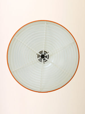 Lampada a sospensione scandinava anni ’60 in plastica arancio 6