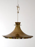 Lampada a sospensione dorata vintage 1